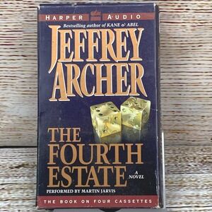 The Fourth Estate - Jeffrey Archer‎ 1996 Harper 4 Audio Cassette Tapes Novel